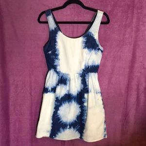 American Eagle Denim Tie Dye Dress w V-Back